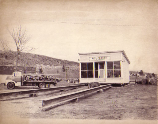 Moving the Fewkes Store/Muesum to its new location at the Historical Village